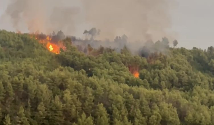 Situatë e vështirë në malin e Krujës, zjarri vijon të përhapet dhe mbetet jashtë kontrollit
